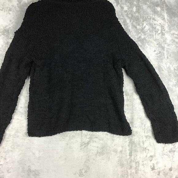 Bobeau Women’s M Black Hi-Low Popcorn Knit Cowl Neck Long Sleeve Sweater - Picture 15 of 15